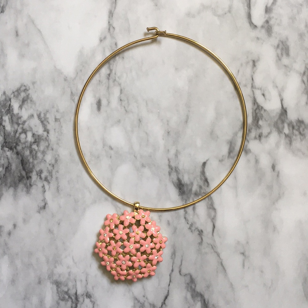 Lilly Pulitzer Necklace - Floral Pink & Gold